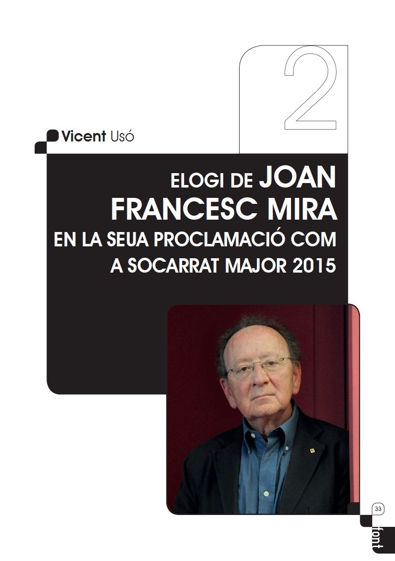 Elogi de Joan Francesc Mira en la seua proclamació com a Socarrat Major 2015