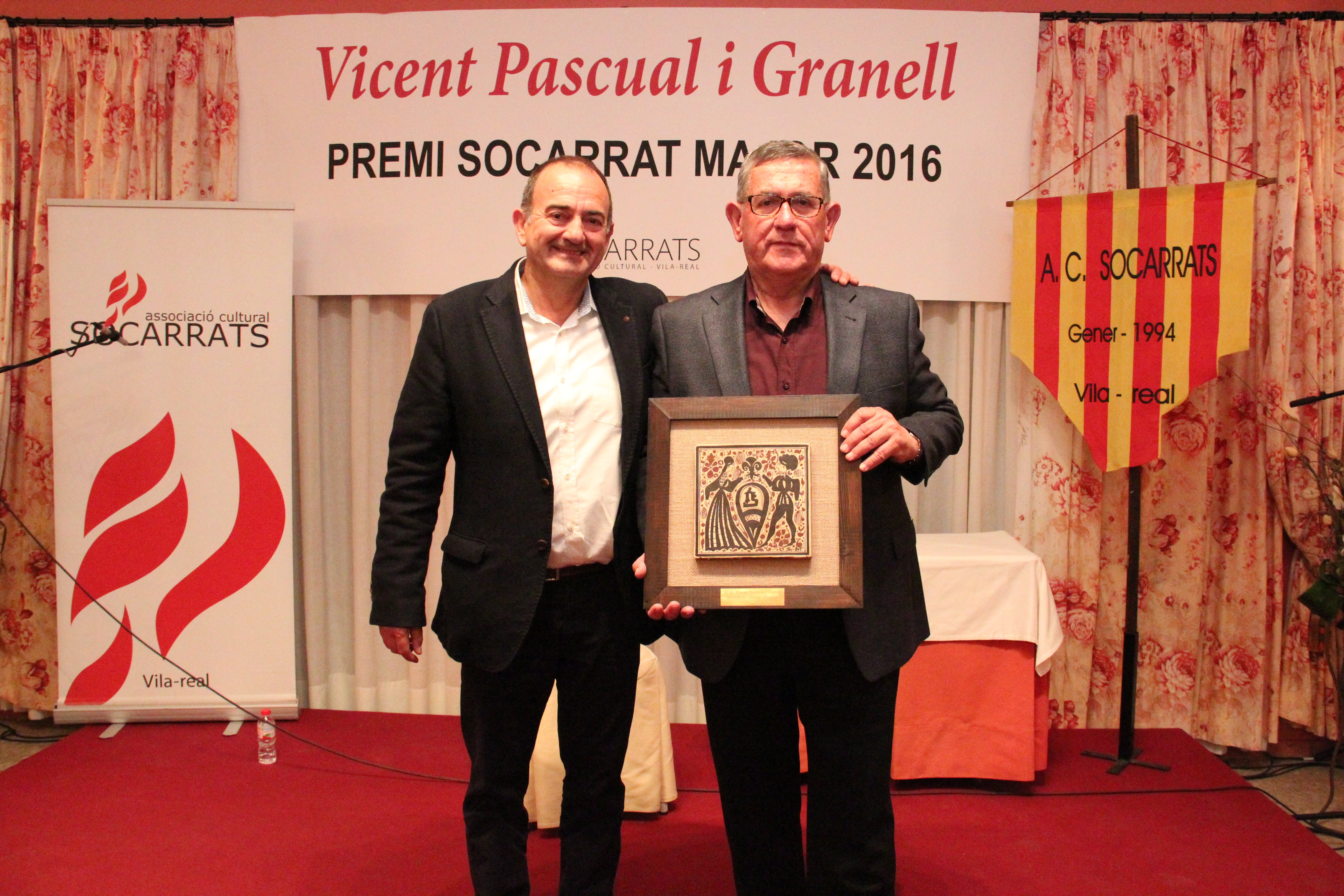 Acte de lliurament del premi Socarrat Major 2016 a Vicent Pascual