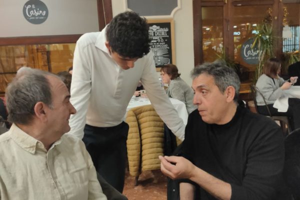 Pep Gimeno amb Fermí Font i Jorge Gumbau