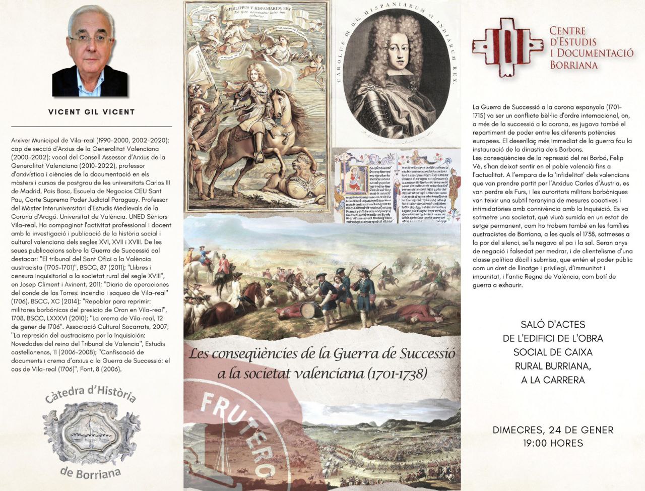 Vicent Gil: Les conseqüències de la Guerra de Successió a la societat valenciana (1701-1738)